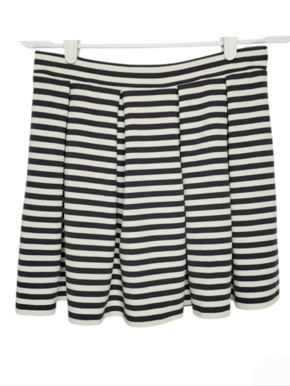 2475 * American Eagle Stripe Casual Pleated Mini Skirt Navy Blue White Size S